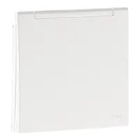 ENJ P/PRISE SCHUKO A/COUV ET PROT(IP44) PERLE