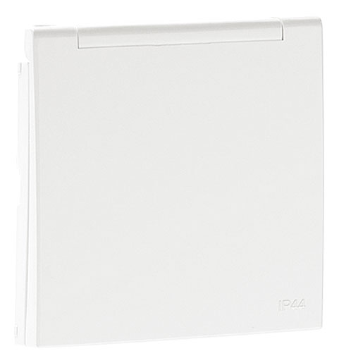Cover Plate for Schuko Socket with Safety and Hinged Lid (IP44)