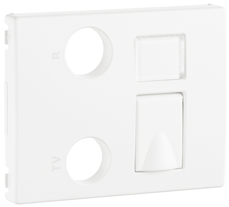 Cover Plate for R - TV - RJ45 / R - TV - RJ45 - FO Multimedia Sockets