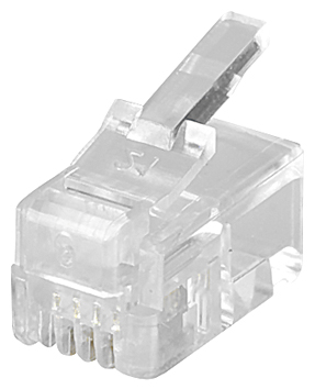 Ficha RJ - 4 Posições com 4 Contactos
